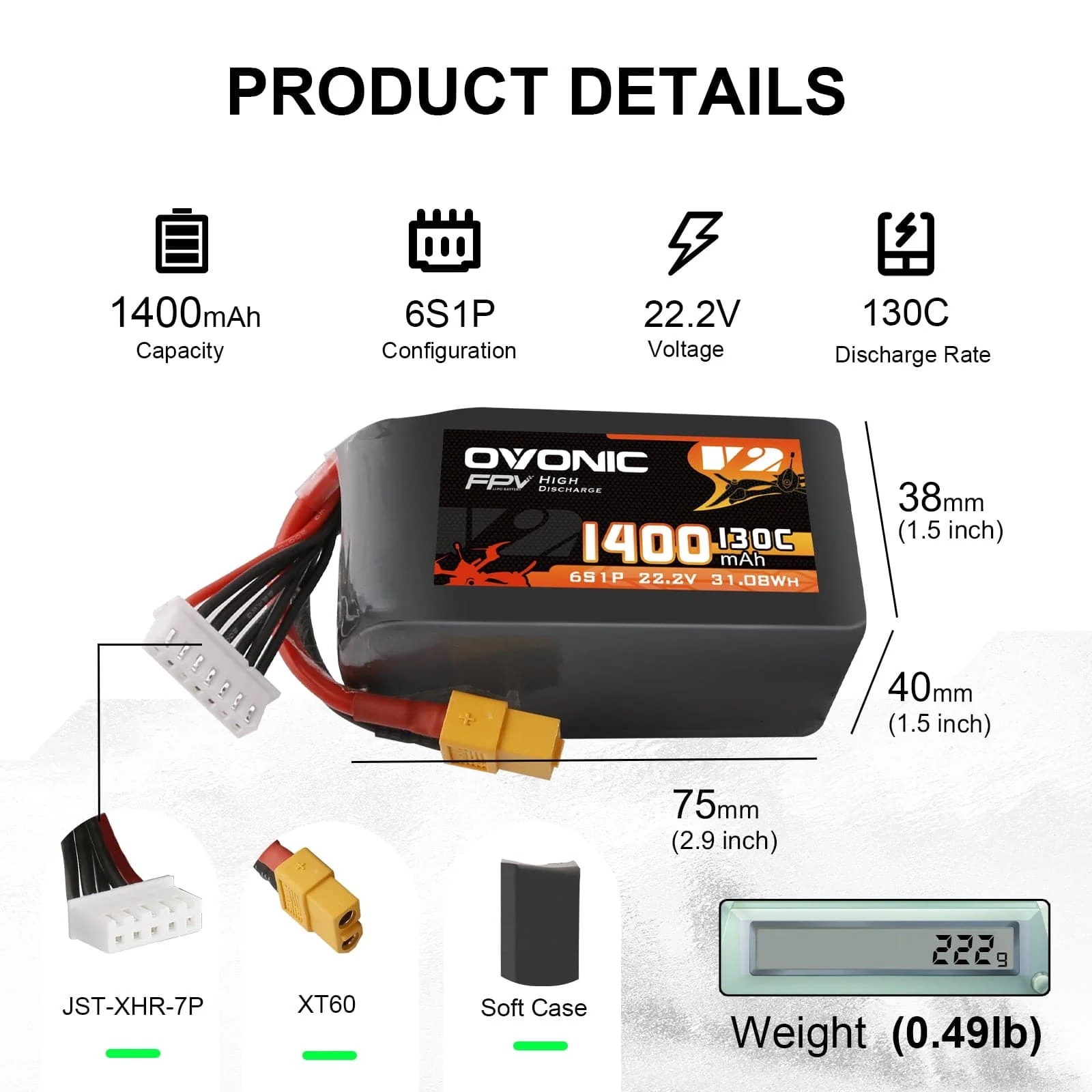 Ovonic 6S 1400mAh 130C LiPo Ba - Walksnail Avatar Hd Goggles X review and price